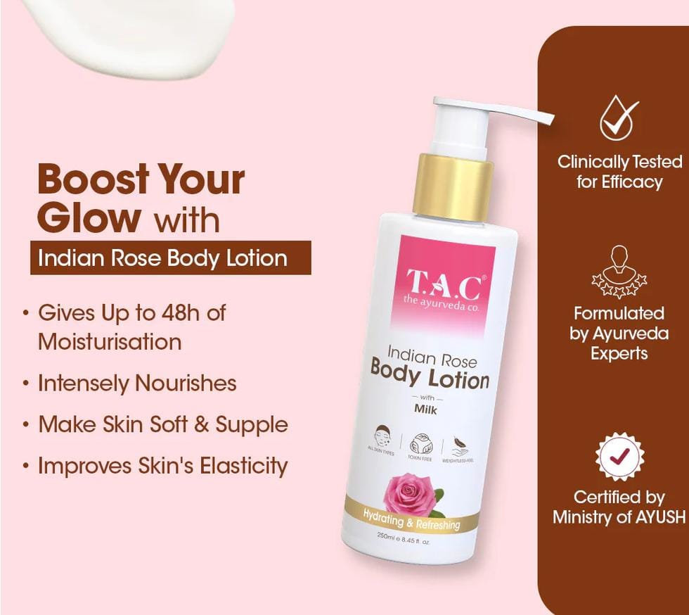 T.A.C Indian Rose Body Lotion – Hydrating & Refreshing