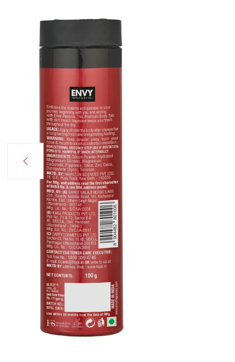 Envy Premium Body Talc – Passion ❤️✨