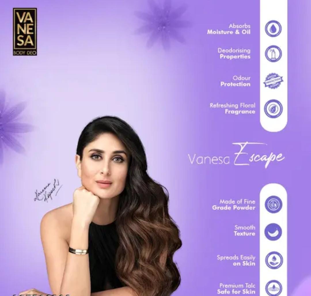 Vanesa Talc Escape – Premium Body Talc (100 gm)